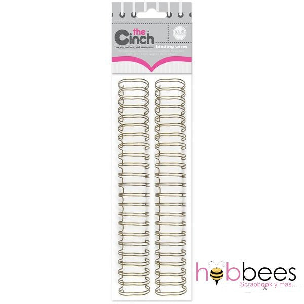 Cinch Bind Gold Wire (.625") / Arillos Metálicos para Engargolar Dorados 5/8" - 1.58 Descontinuado We R Memory Keepers