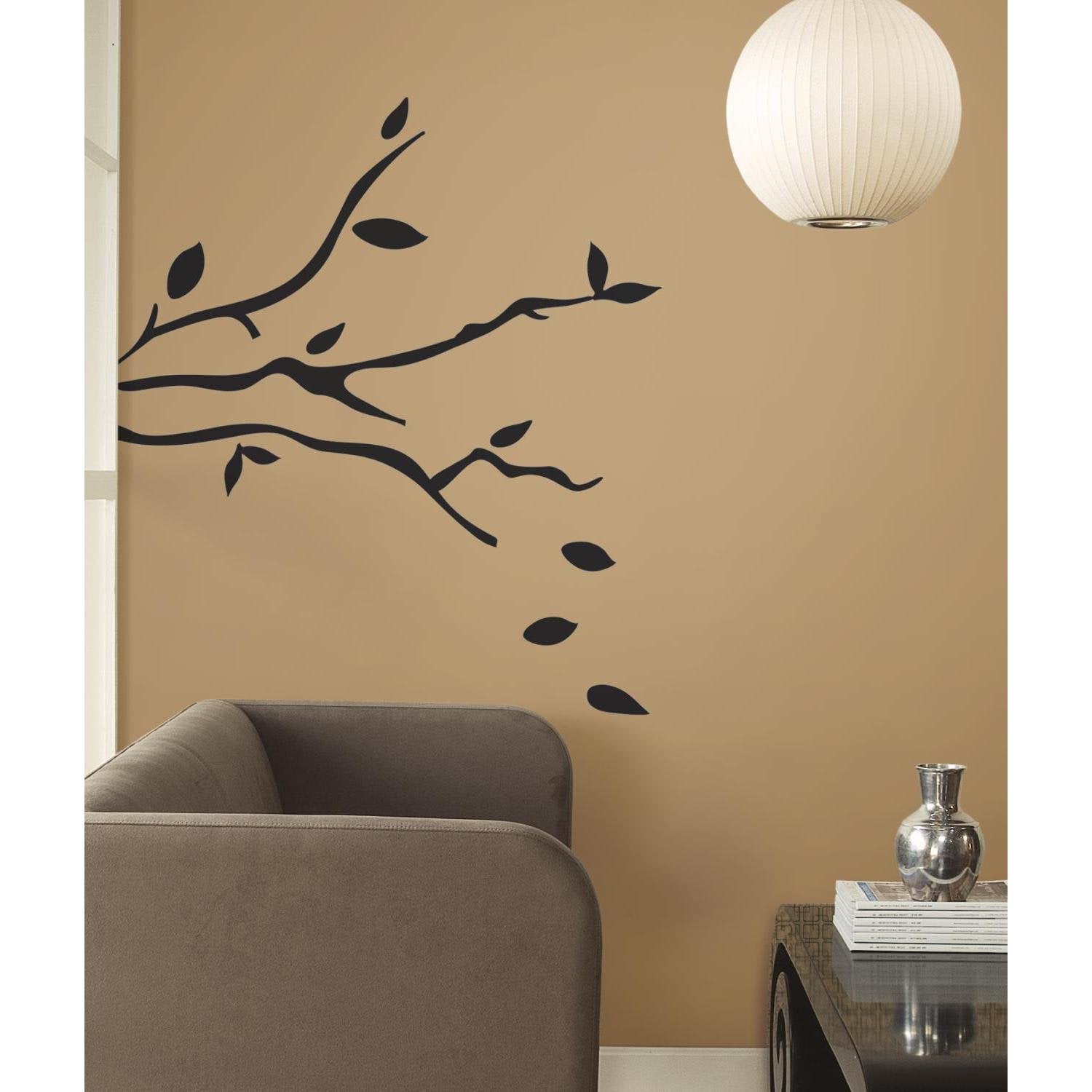 Adhesivo de pared de café vinilo decorativo de pared de árbol para