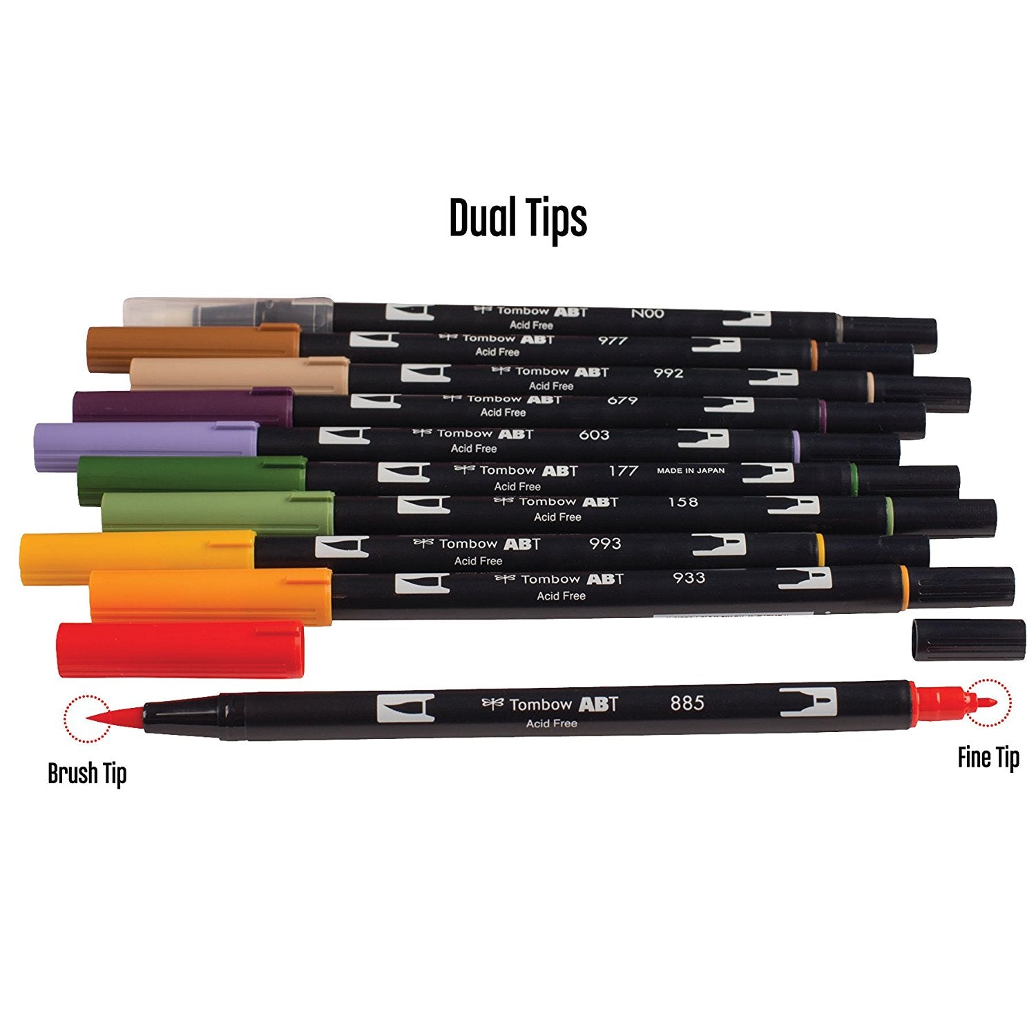 Marker Brush Pens Secondary Palette / Marcadores Acuarelables Colores Secundarios