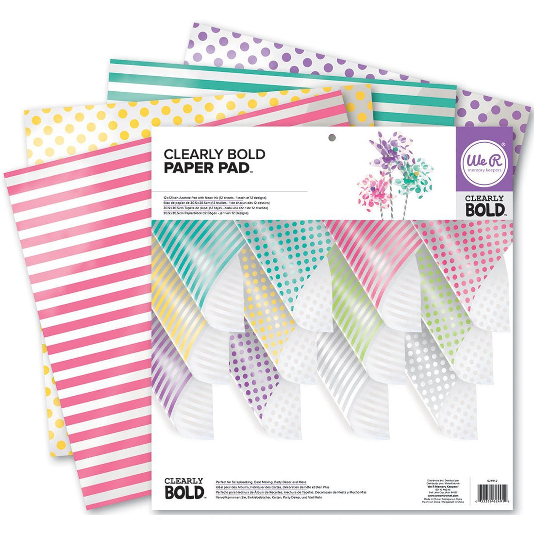 Clearly Posh Collection Acetate Paper Pad / Block de Hojas de Acetato Descontinuado We R Memory Keepers