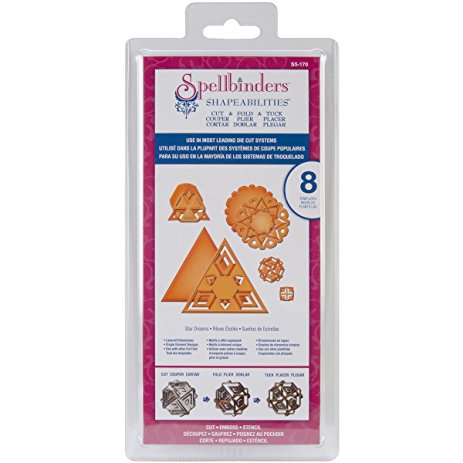 Shapeabilities Cut, Fold &amp; Tuck Dies Star Dreams / Suajes de Corte Y Doblez Estrella Descontinuado Spellbinders