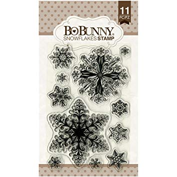 Snowflakes Stamps / Sellos de Polímero de Copos de Nieve Descontinuado BoBunny