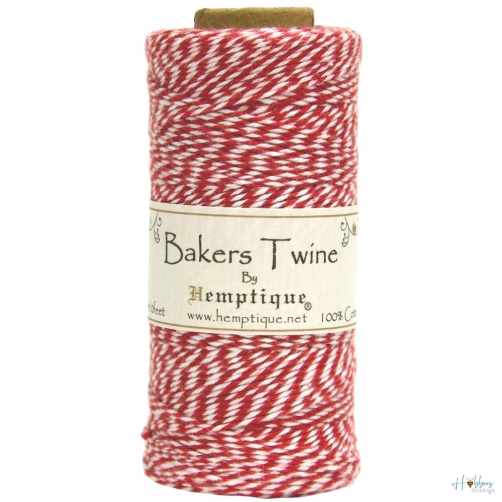 Baker's Twine Spool Red & White / Hilo Twine Rojo y Blanco