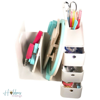 Combo Rack Organizer / Organizador Blanco para Escritorio Descontinuado American Crafts