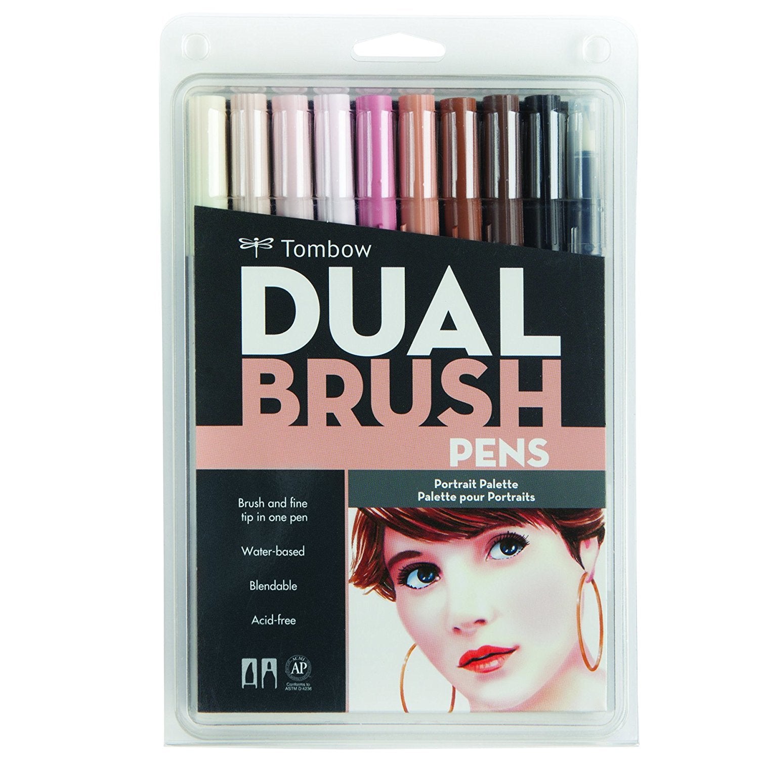 Marker Brush Pens Portrait Palette / Marcadores Acuarelables Colores Retrato