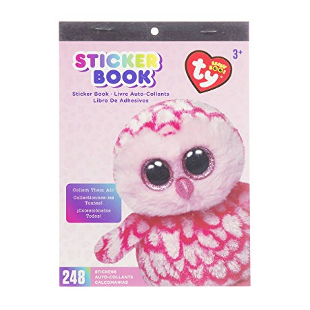 Sticker Book for Kids Safari Beanie Boos Pink / Libro con 248 Estampas Animalitos Buho