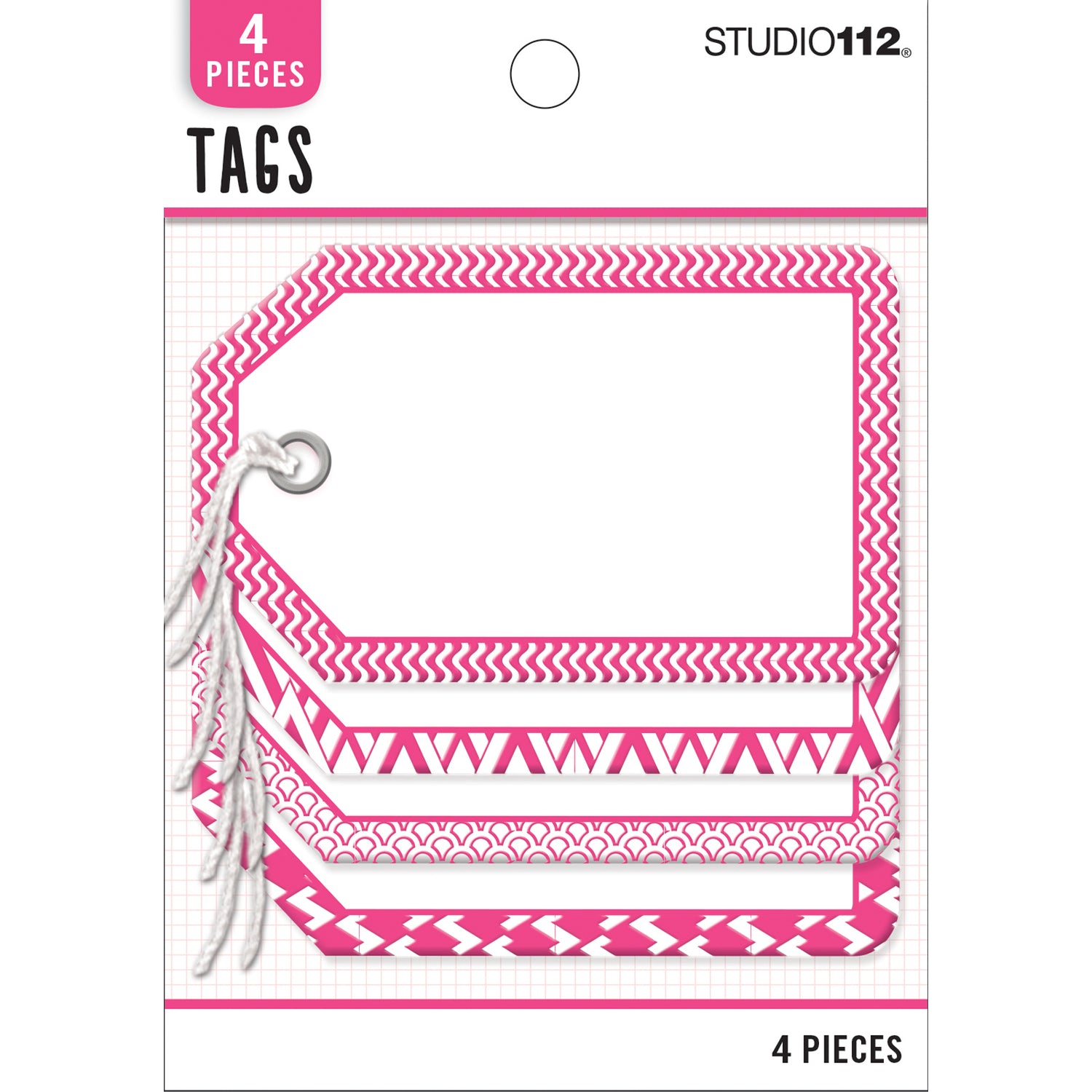 12 Etiquetas para Regalo Metálizadas en Rojo Adornos / Embellishments K &amp; Company