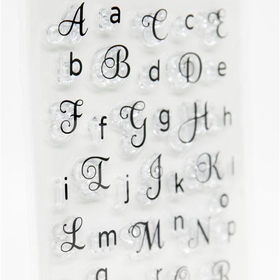 Clear Stamps Alphabet / Sellos Transparentes de Alfabeto Descontinuado Hampton Art
