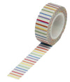 Washi Tape Rainbow Pencil Stripe Trendy / Cinta Adhesiva Lineas de Colores
