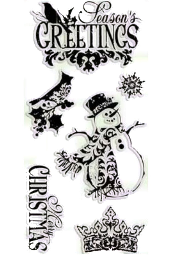 Sellos de Polímero Navidad / Ornate Christmas 98400 Descontinuado Inkadinkado