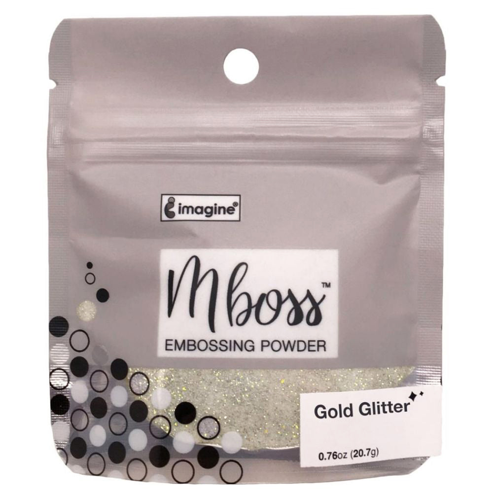 MBoss Embossing Powder Gold Glitter / Polvo de Embossing Glitter Oro
