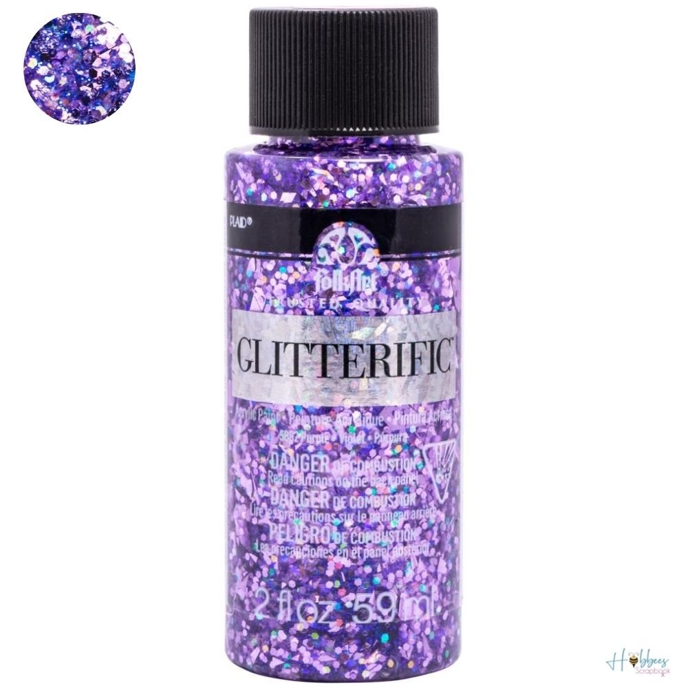 FolkArt Glitterific Paint Purple / Pintura Acrílica con Glitter