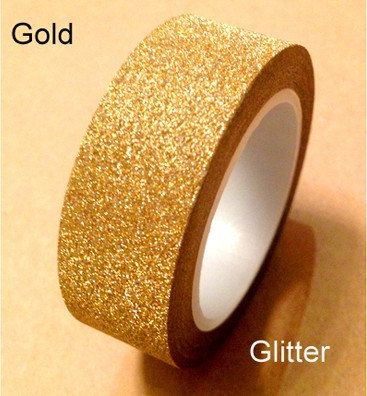 Decorative Tape Gold Glitter / Cinta Decorativa Dorada Con Brillitos Descontinuado Heidi Swapp