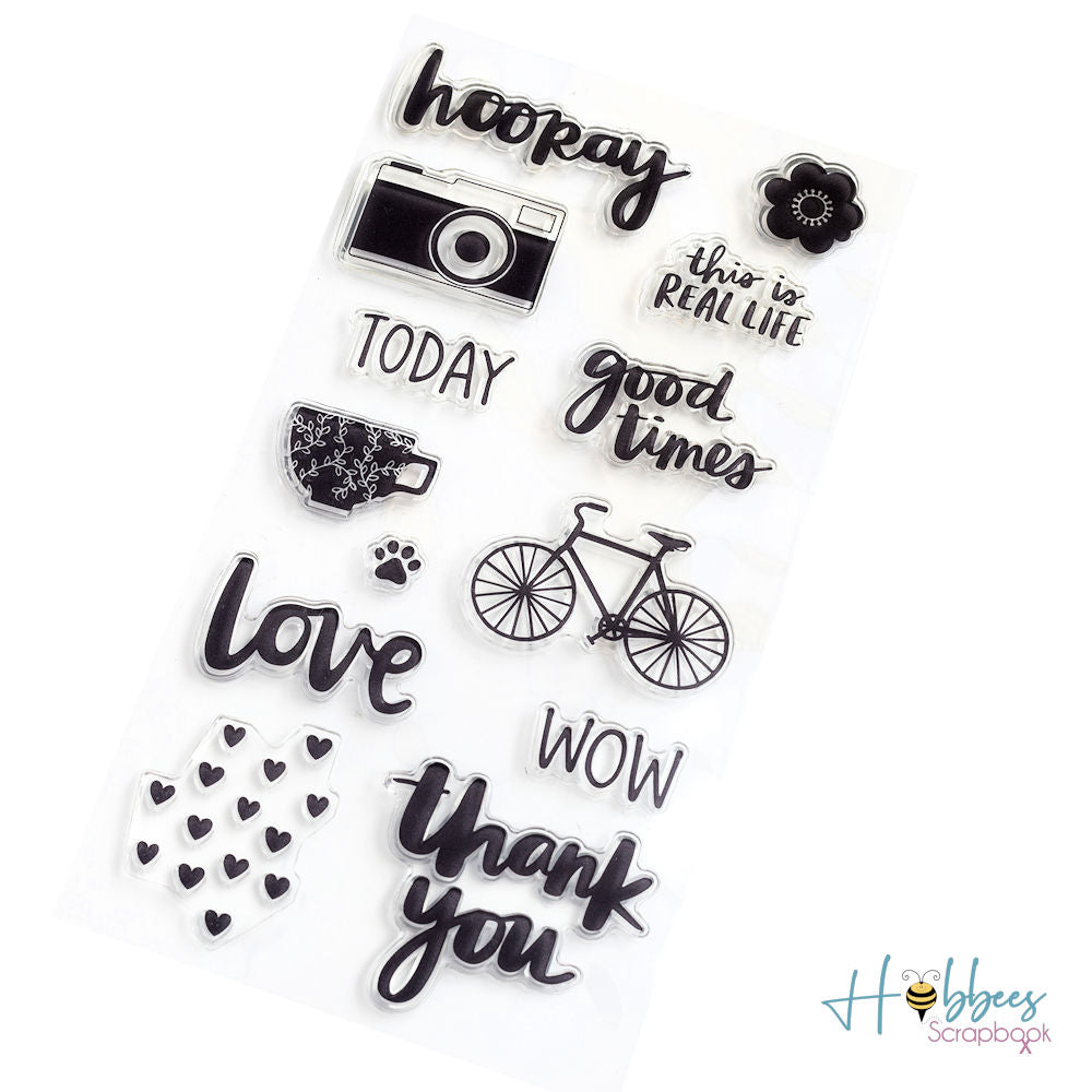 Slice of Life Clear Stamps / Sellos de Polímero Descontinuado American Crafts