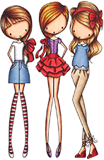 Cling Mounted Rubber Stamps Girl&