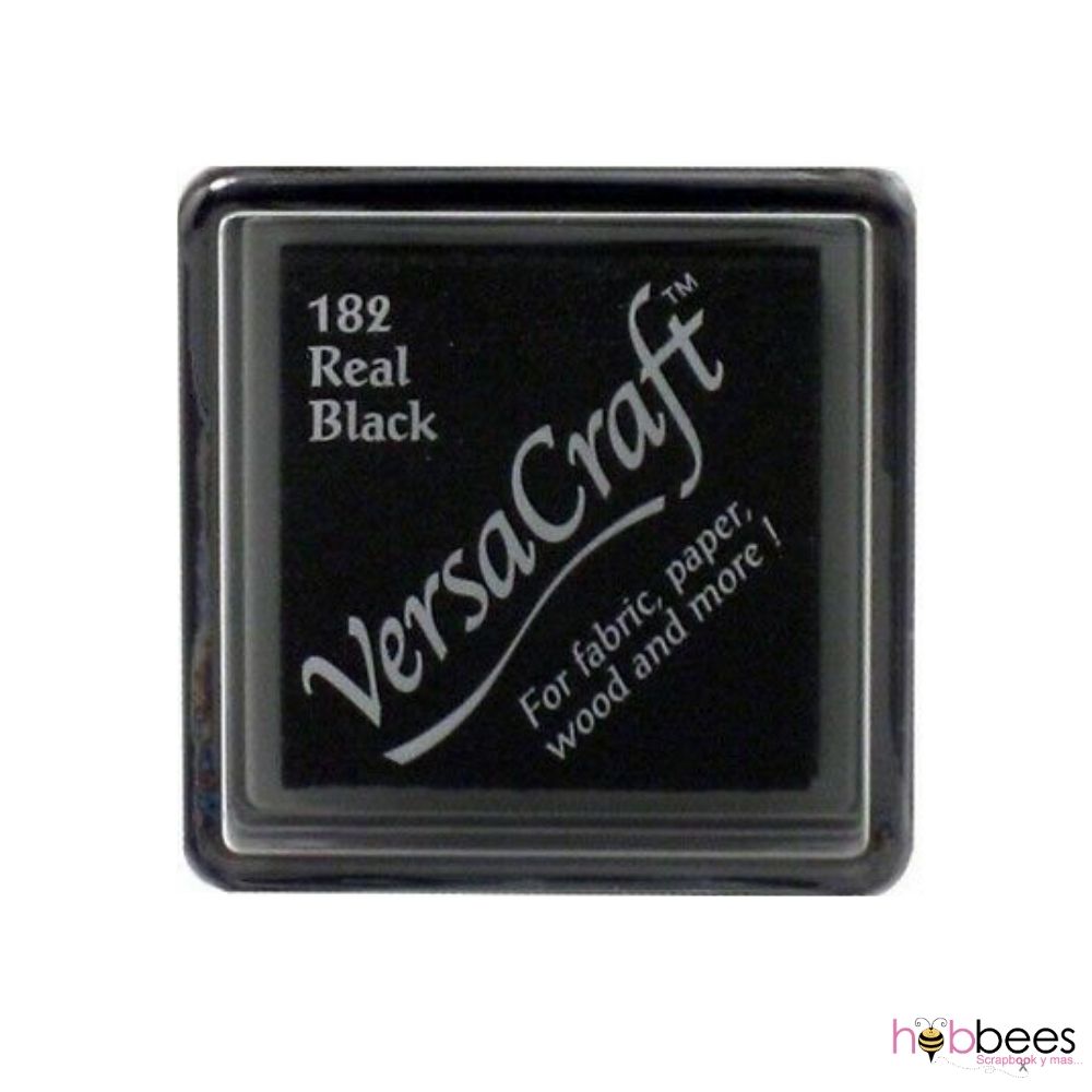 VersaCraft Mini Ink Pad Real Black / Mini Cojín de Tinta Negro