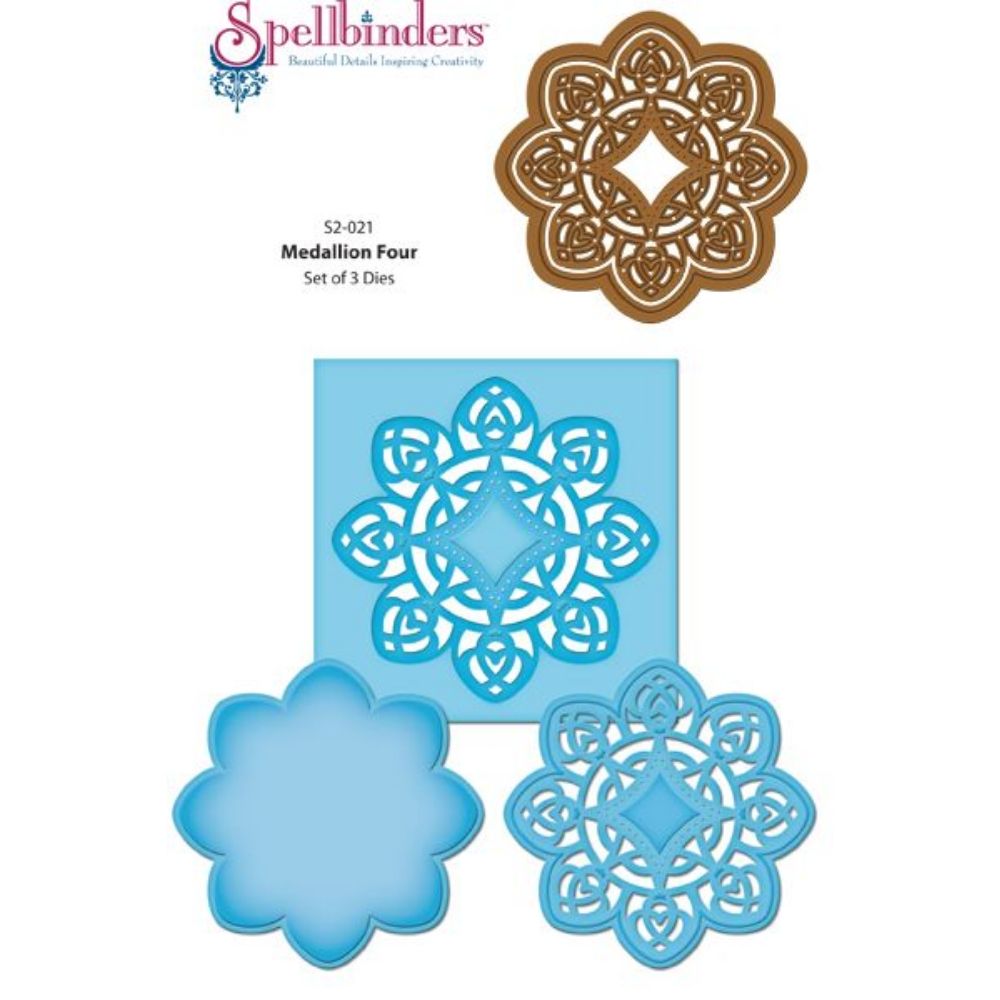 Medallion Four S2-021 / Suaje de Corte de Flor de Medallon 4 Dados de Corte / Suajes / Troqueles Spellbinders
