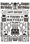 Birthday Collage Embossing / Folder de Grabado Cumpleaños
