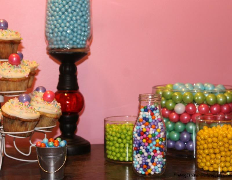 Bright Pink Gumballs Celebration / Goma de Mascar Rosa Brillante Dulces Decorativos Sweet Works