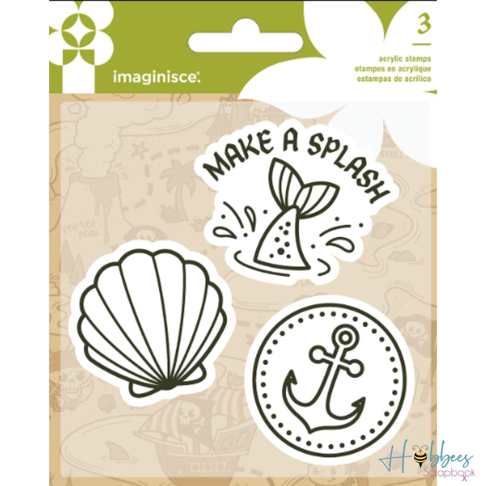 Mermaid  Acrylic Stamps / Sellos Acrílicos Sirena