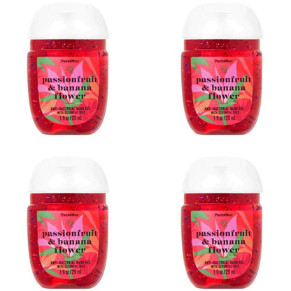 Passionfruit &amp; Banana Flower Pocketbac Sanitizer / 4 Antibacteriales de Bolsillo en Gel Descontinuado Bath &amp; Body Works