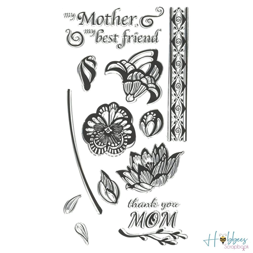 Clear Stamps Mom / Sellos de Polimero Día de la Madre