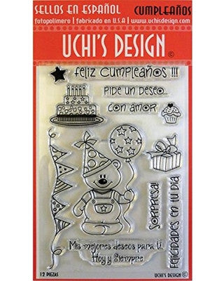 Clear Stamps Birthday  / Sellos De Polimero Cumpleaños Descontinuado Uchis Desing