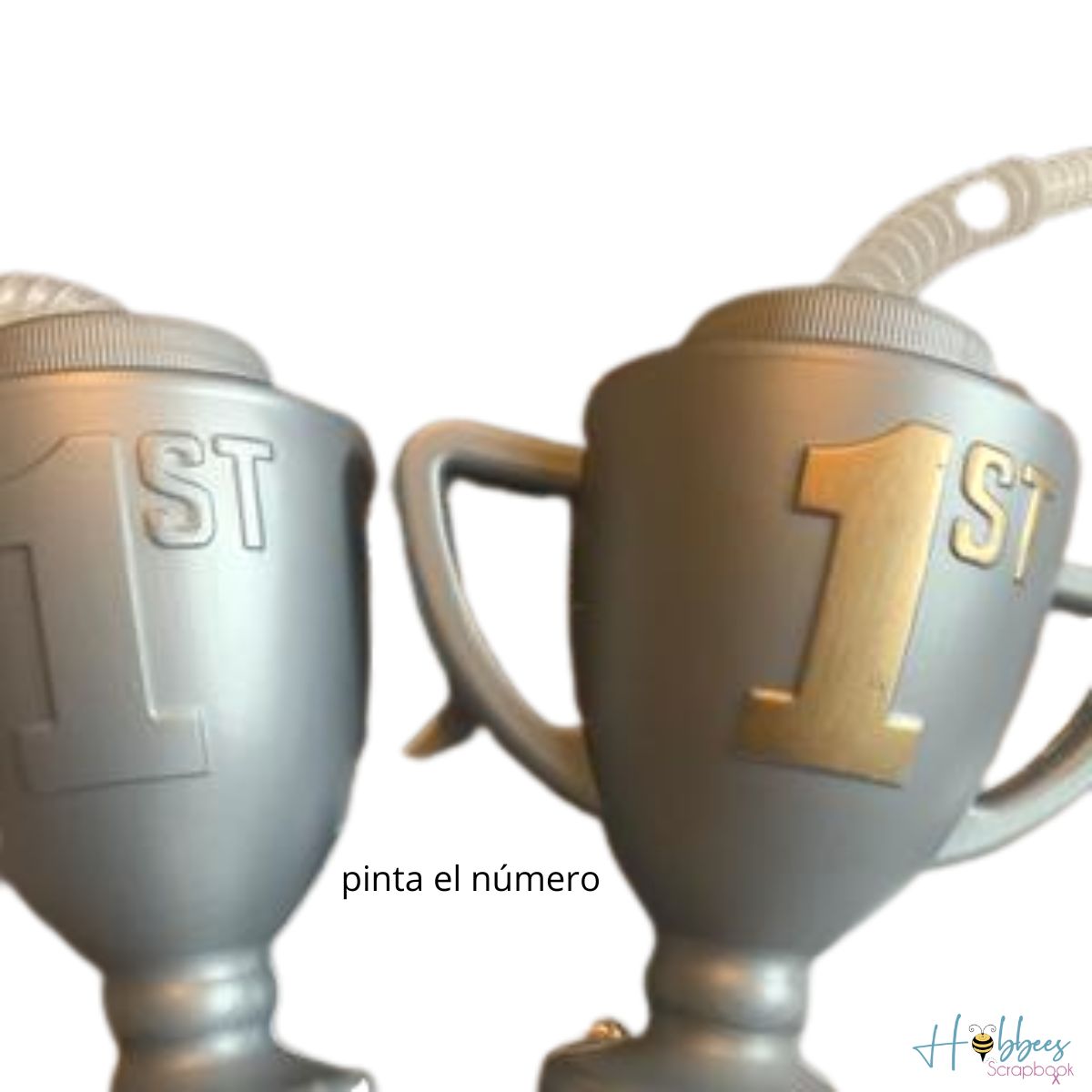 Cups with Lid Trophy / 6  Vasos de Trofeo con Popote