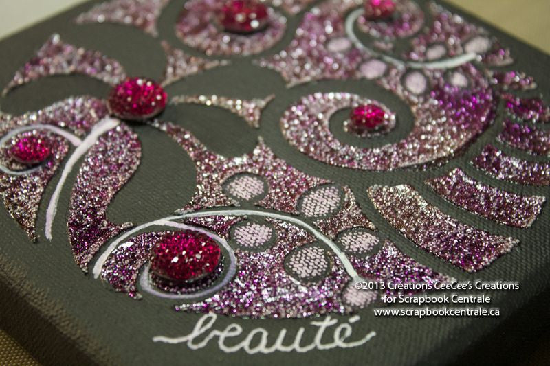 Coral Glitter Paste / Pasta Brillante Rosa Intenso Pastas Texturizadoras y Medios Mixtos BoBunny