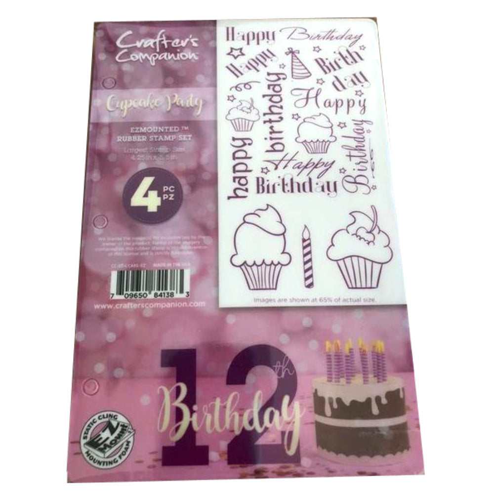 Cupcake Party 12th Birthday Stamp Set  / Sellos de Cumpleaños Descontinuado Crafter&