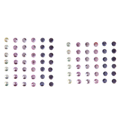 Self-Stick Gems Multicolor / Piedras Autoadhesivas Multicolores (78 piezas)