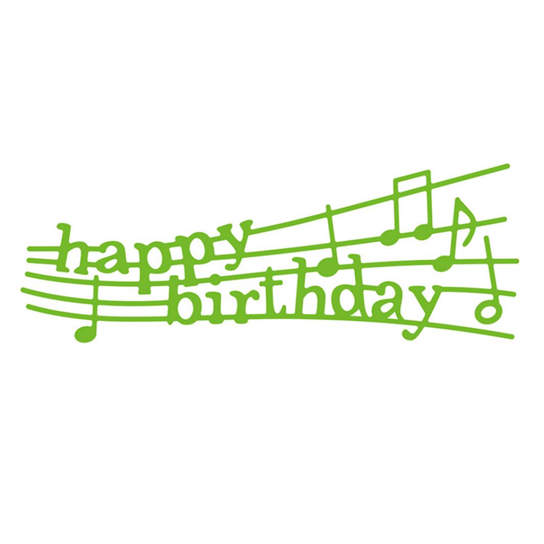 Suaje Happy Birthday con Notas Musicales