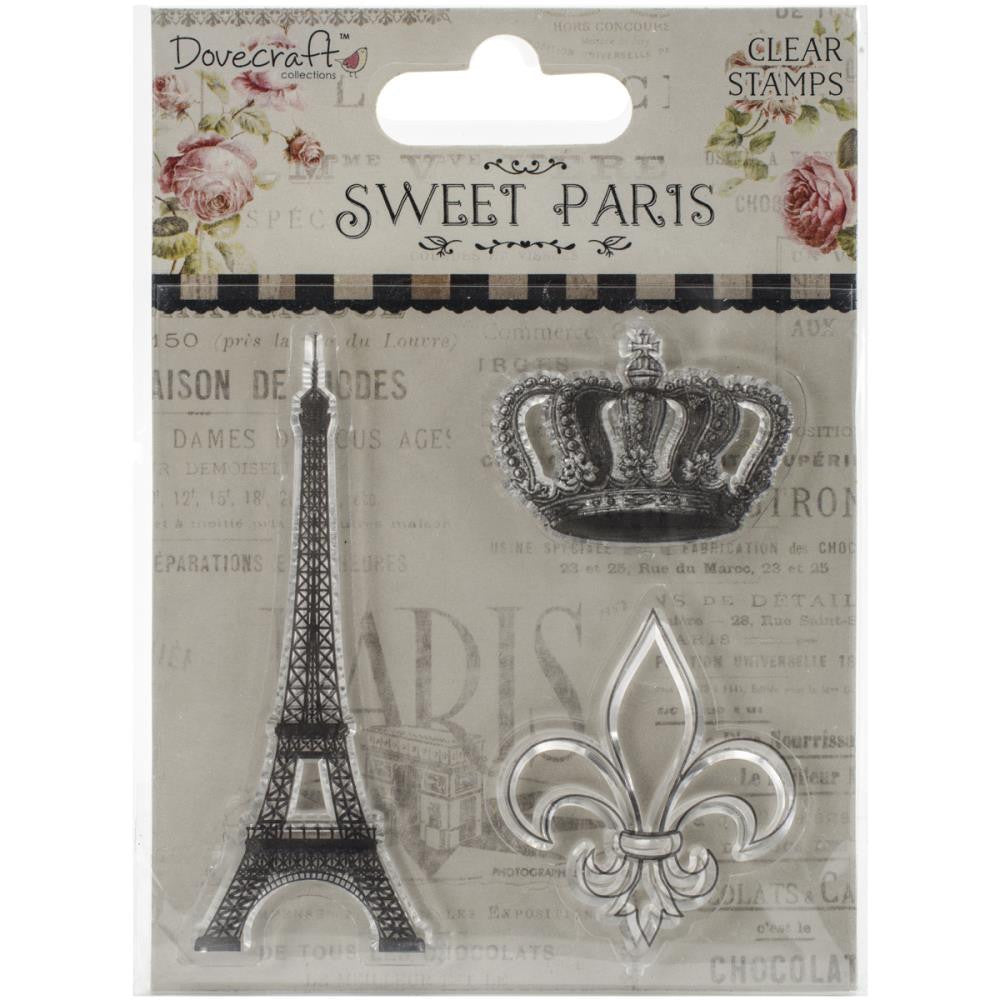 Sellos de Polímero / Sweet Paris, Eiffel Tower Clear Stamps Descontinuado Dovecraft