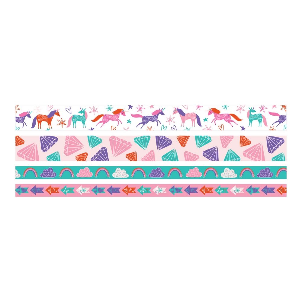 Washi Tape Unicorn / 4 Cintas Adhesivas Unicornios