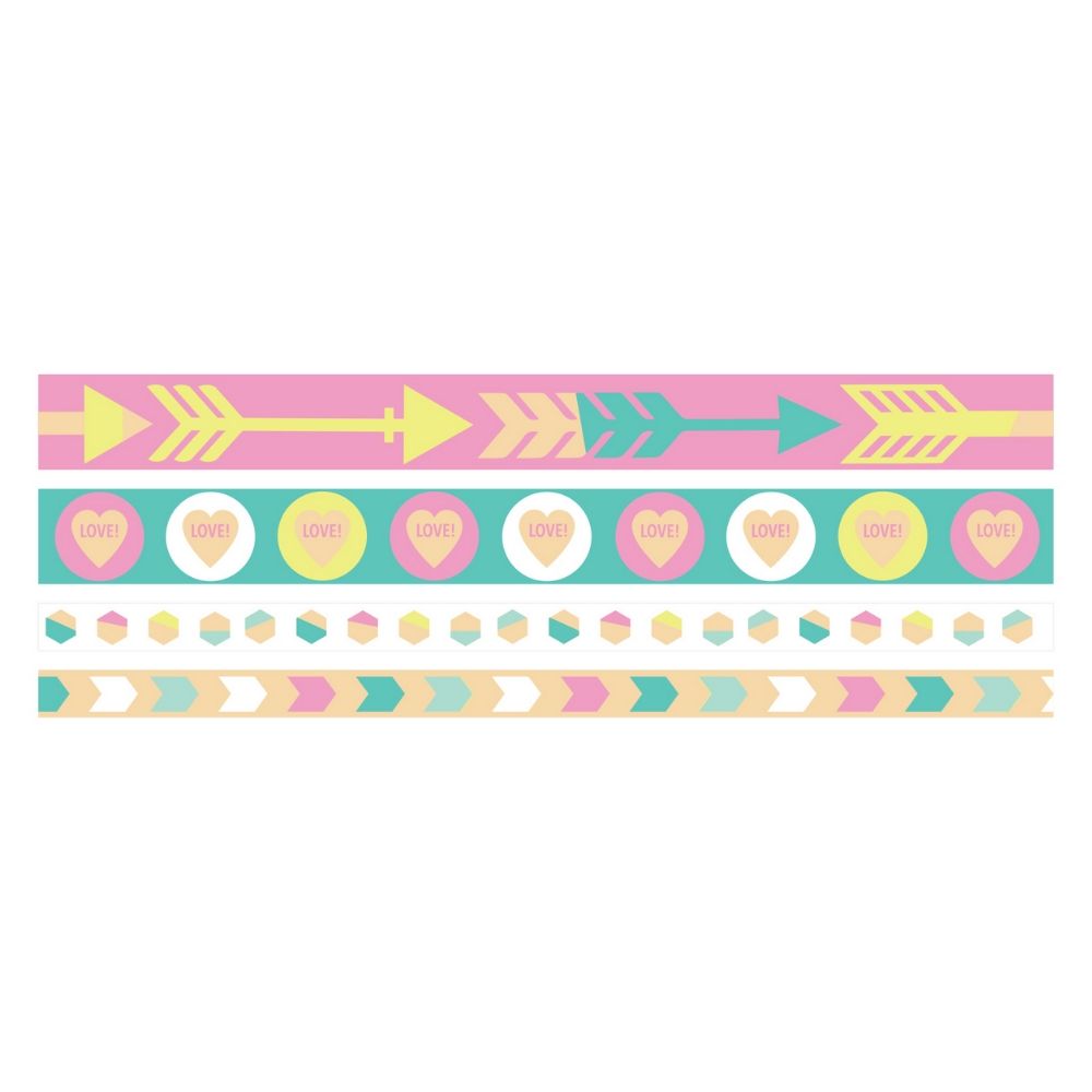 Washi Tape Pastel / 4 Cintas Adhesivas Colores Pastel Washi Tape We R Memory Keepers