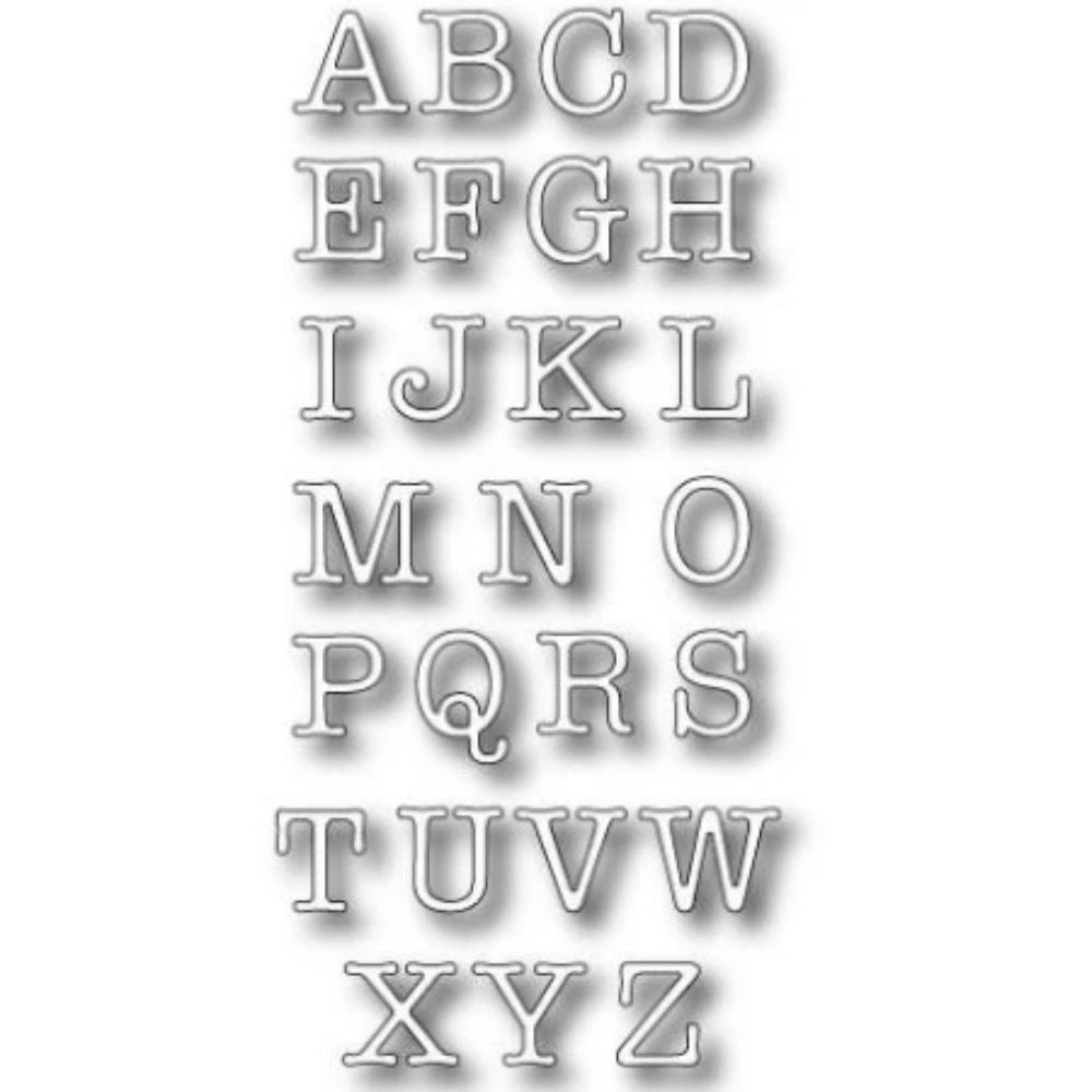 Typewriter Uppercase Alphabet Dies / Suaje de Corte Alfabeto