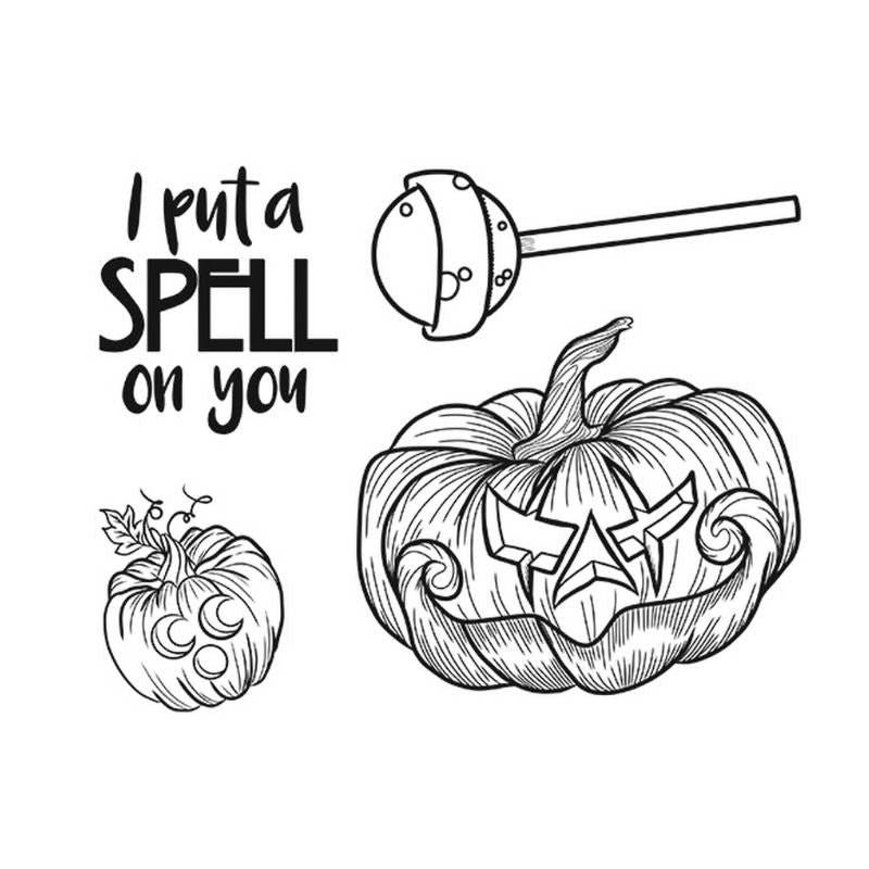 Spell On You Dies &amp; Stamps Set / Suajes de Corte y Sellos de Hechizo Descontinuado Spellbinders