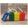 Color Brick Party Cups with Straw &amp; Lid / 8 Vasos de Lego con Popote