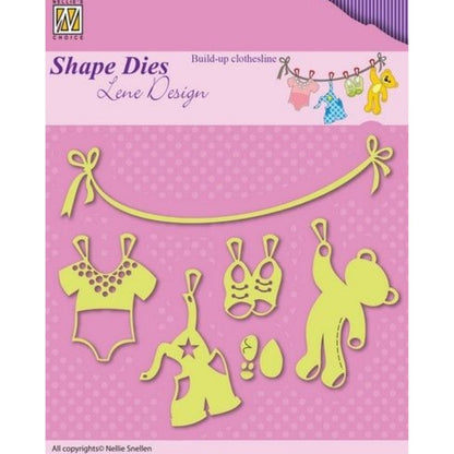 Build-Up Clothesline Dies / Suajes de Tendedero Bebé Dados de Corte / Suajes / Troqueles Nellie&