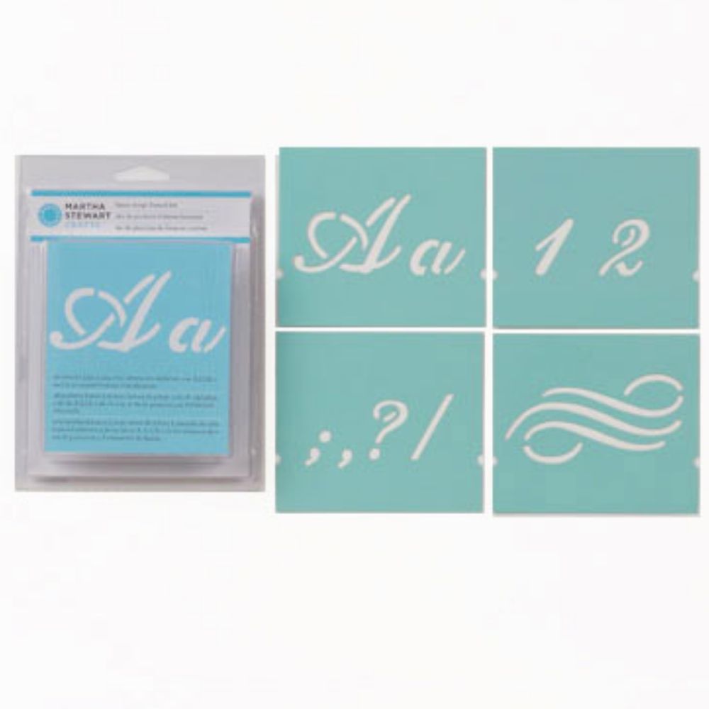 Fancy Alphabet Stencils / 42 Plantillas de Letras Descontinuado Martha Stewart
