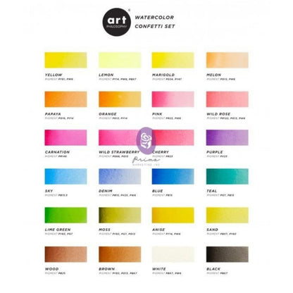 Watercolor Confetti Introduction Set / Set Introductorio de Acuarelas Acuarela Prima Marketing