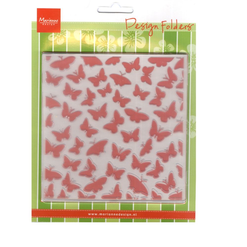 Butterflies Embossing Folder / Folder de Grabado de Mariposas Descontinuado Marianne design