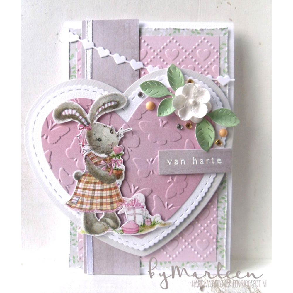 Butterflies Embossing Folder / Folder de Grabado de Mariposas Descontinuado Marianne design
