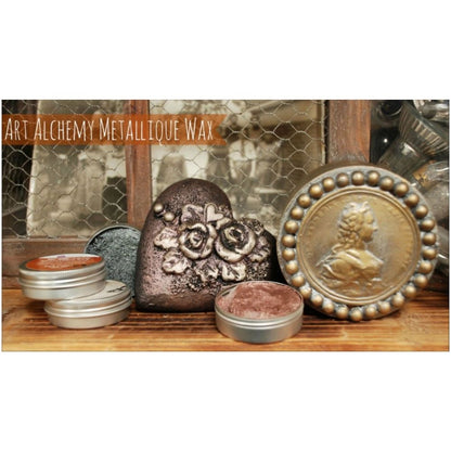 Finnabair Art Alchemy Metallique Wax Rose Gold / Pintura en Cera Metálica Oro Rosado Pintura y Medios Mixtos Prima Marketing