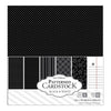 Patterned Cardstock 60 Pkg Black / 60 Hojas de Cartulina Tonos Negros