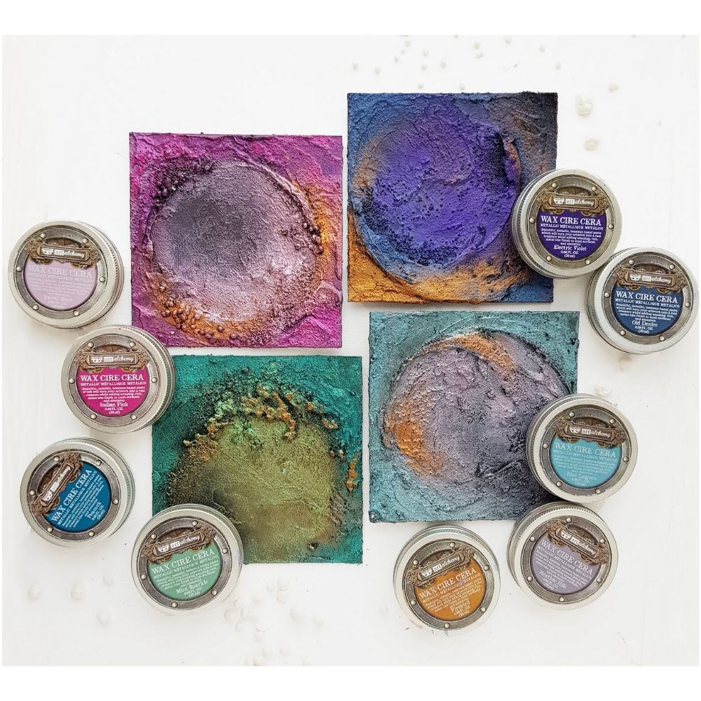 Finnabair Art Alchemy Metallique Wax Electric Violet / Pintura en Cera Metálica Violeta Pintura y Medios Mixtos Prima Marketing