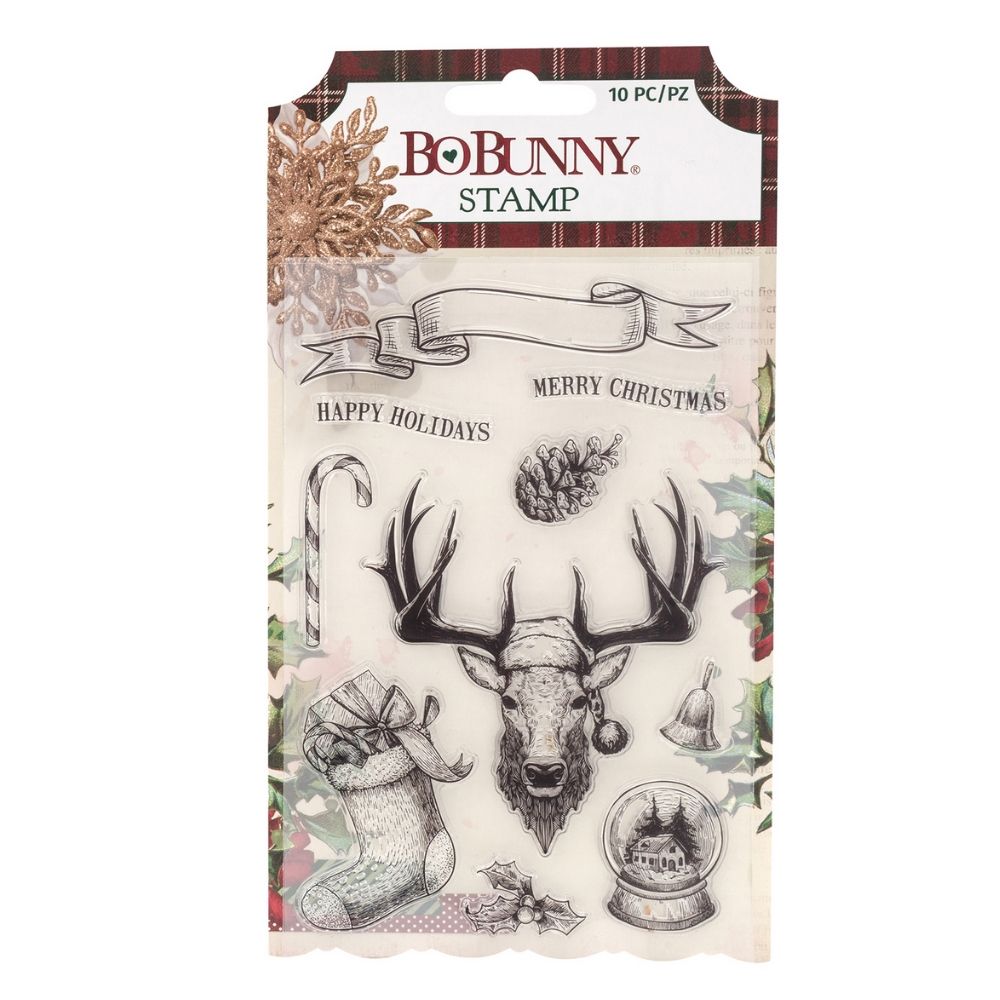 Christmas Treasures Stamps / Sellos de Tesoros Navideños Descontinuado BoBunny