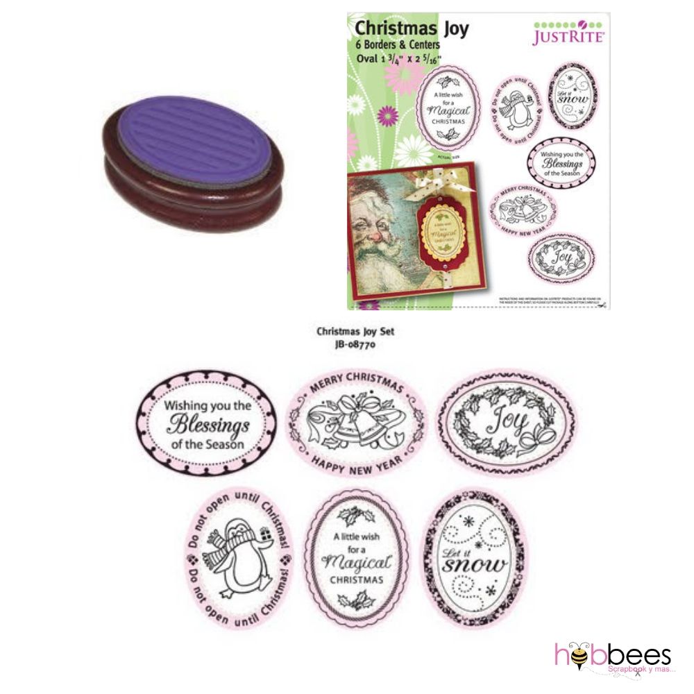 Stamping Oval 9 Piece Set / Set de Sellos Intercambiables Descontinuado JustRite