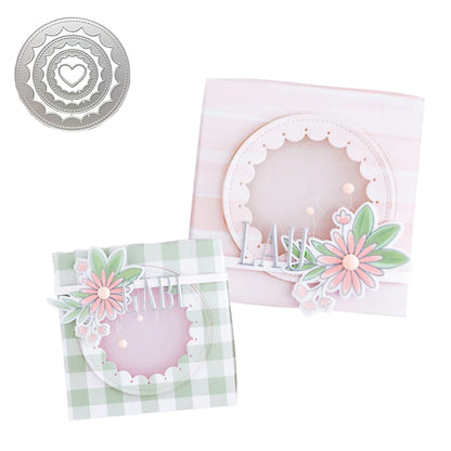 Suaje de Círculo Escalopado Inverso Dados de Corte / Suajes / Troqueles Hobbees