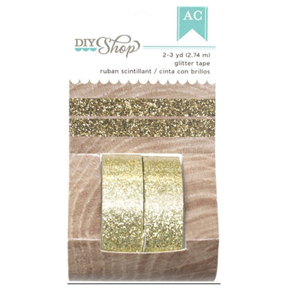 Gold Glitter Tape / 2 Cintas Adhesivas Doradas con Brillitos Descontinuado American Crafts